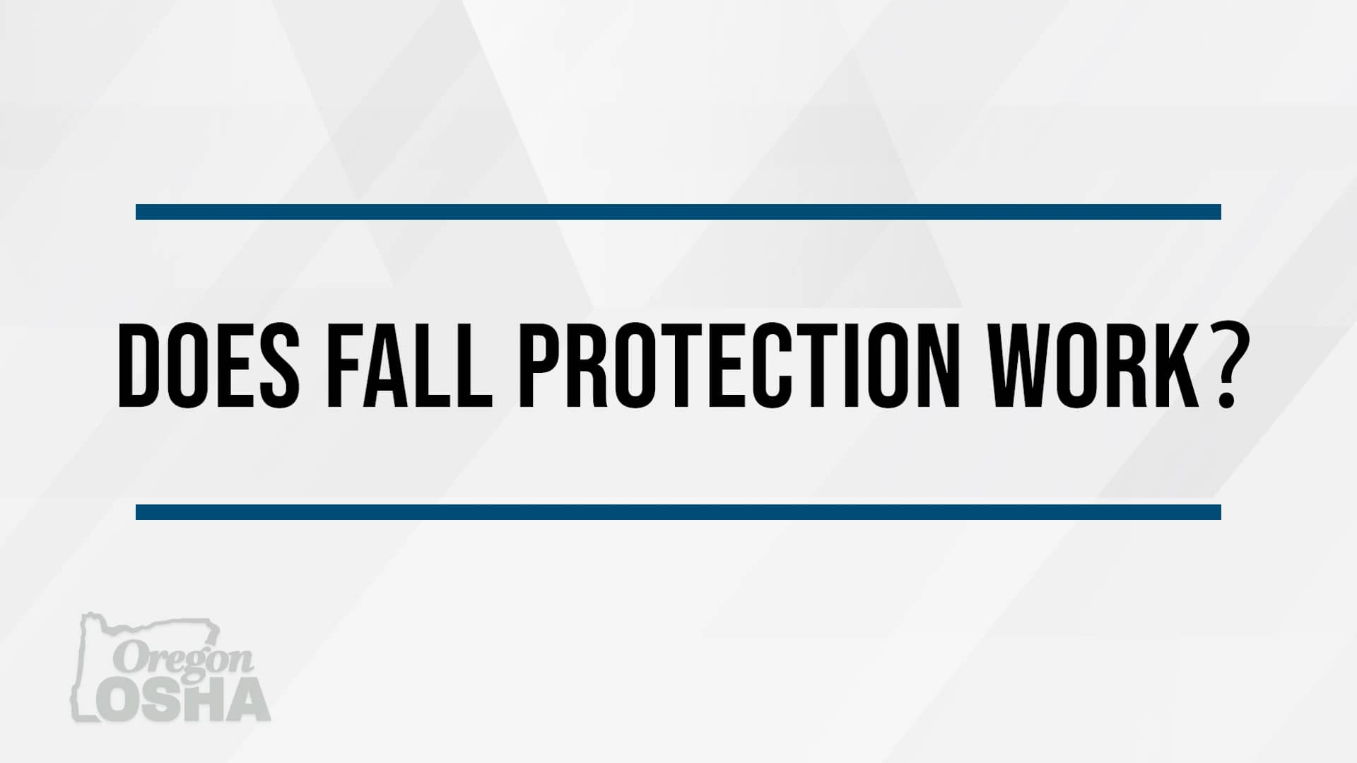 Fall Protection Saves Lives! Training, Oregon OSHA on Vimeo