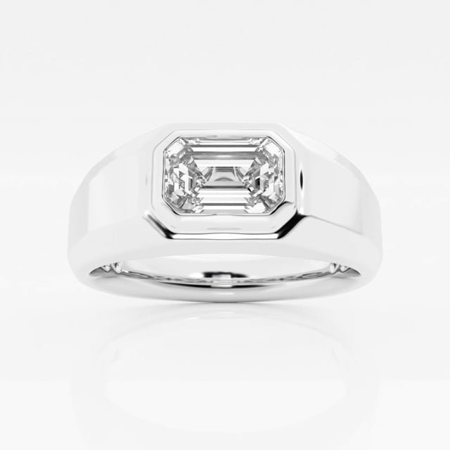 Mens Emerald Cut Diamond And Beveled Platinum Solitaire Ring Turgeon Raine Atelier Yuwaciaojp 7993