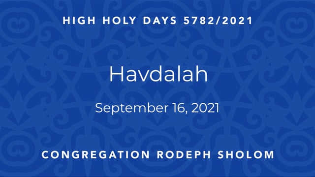 Havdalah | September 16, 2021