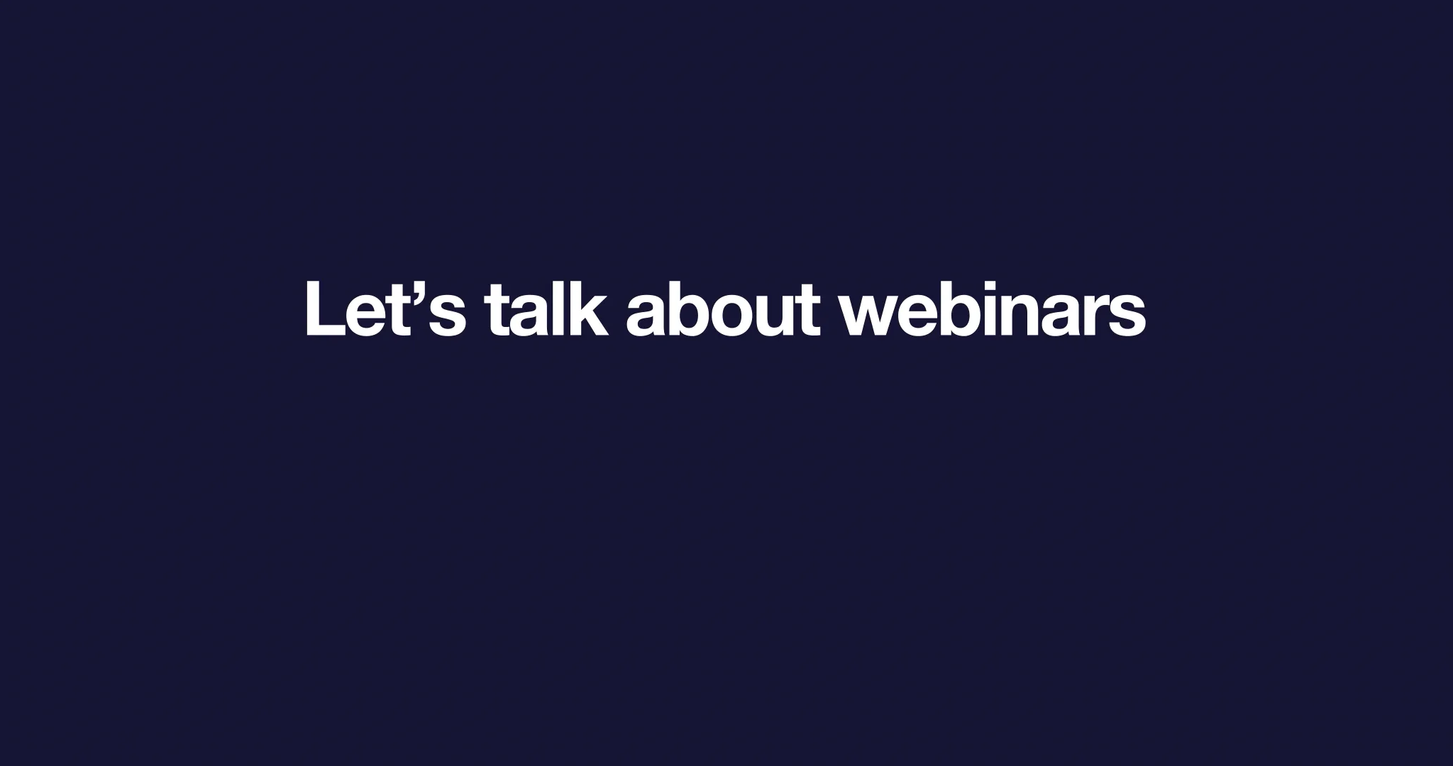 What is a webinar?