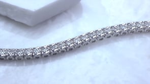 2.00 ct. t.w. Diamond Cluster Tennis Bracelet in Sterling Silver