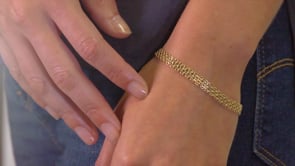 Italian 18kt Yellow Gold Bismark-Link Bracelet