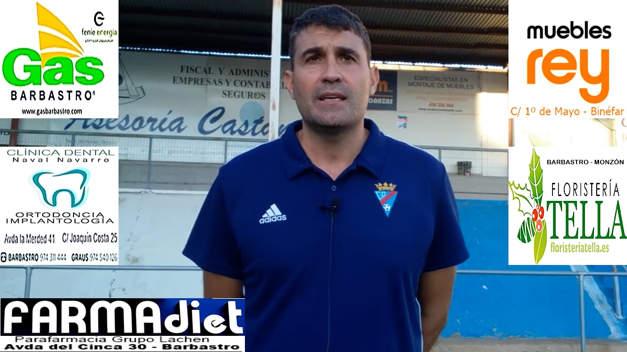 JOSÉ ANTONIO CASCANTE (Entrenador Valdefierro) CDJ Tamarite 2-2 Valdefierro / J 2 / Preferente - G 1