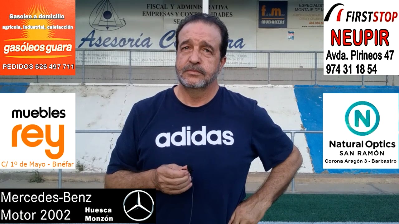FÉLIX JIMÉNEZ (Entrenador Tamarite) CDJ Tamarite 2-2 Valdefierro / J 2 / Preferente - G 1
