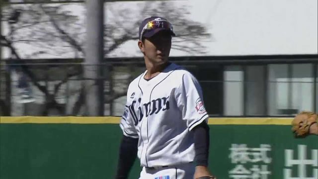 【ファーム】ライオンズ・川野涼多 ランニングスローで好守をみせる!! 2021年9月20日 埼玉西武ライオンズ 対 千葉ロッテマリーンズ(ファーム)