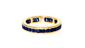 1.30 ct. t.w. Channel-Set Sapphire Eternity Band in 14kt Yellow Gold