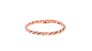 18kt Rose Gold Rope Ring