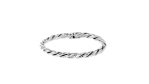 18kt White Gold Rope Ring