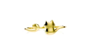 14kt Yellow Gold Cat Cuff Ring