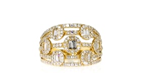 1.00 ct. t.w. Diamond Multi-Row Ring in 14kt Yellow Gold