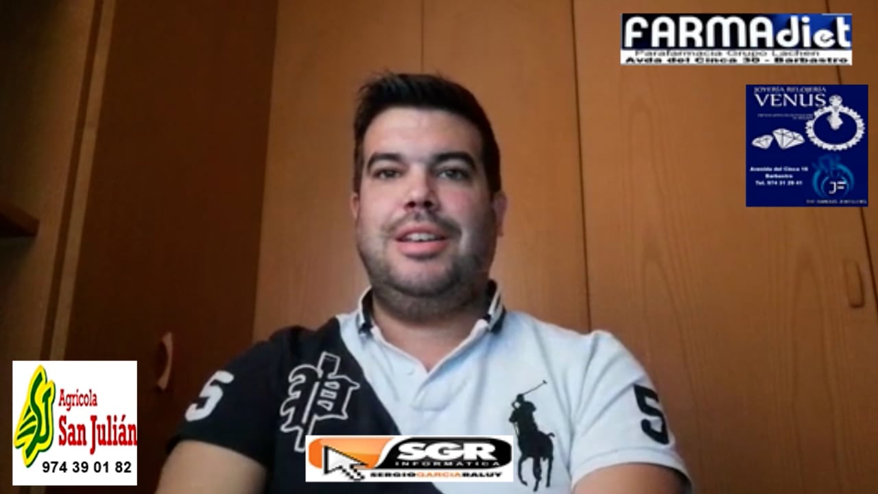 ÓSCAR LAGUNA (Entrenador Lanaja) Lanaja 1-2 San Jorge / J 2 / 1ª Regional