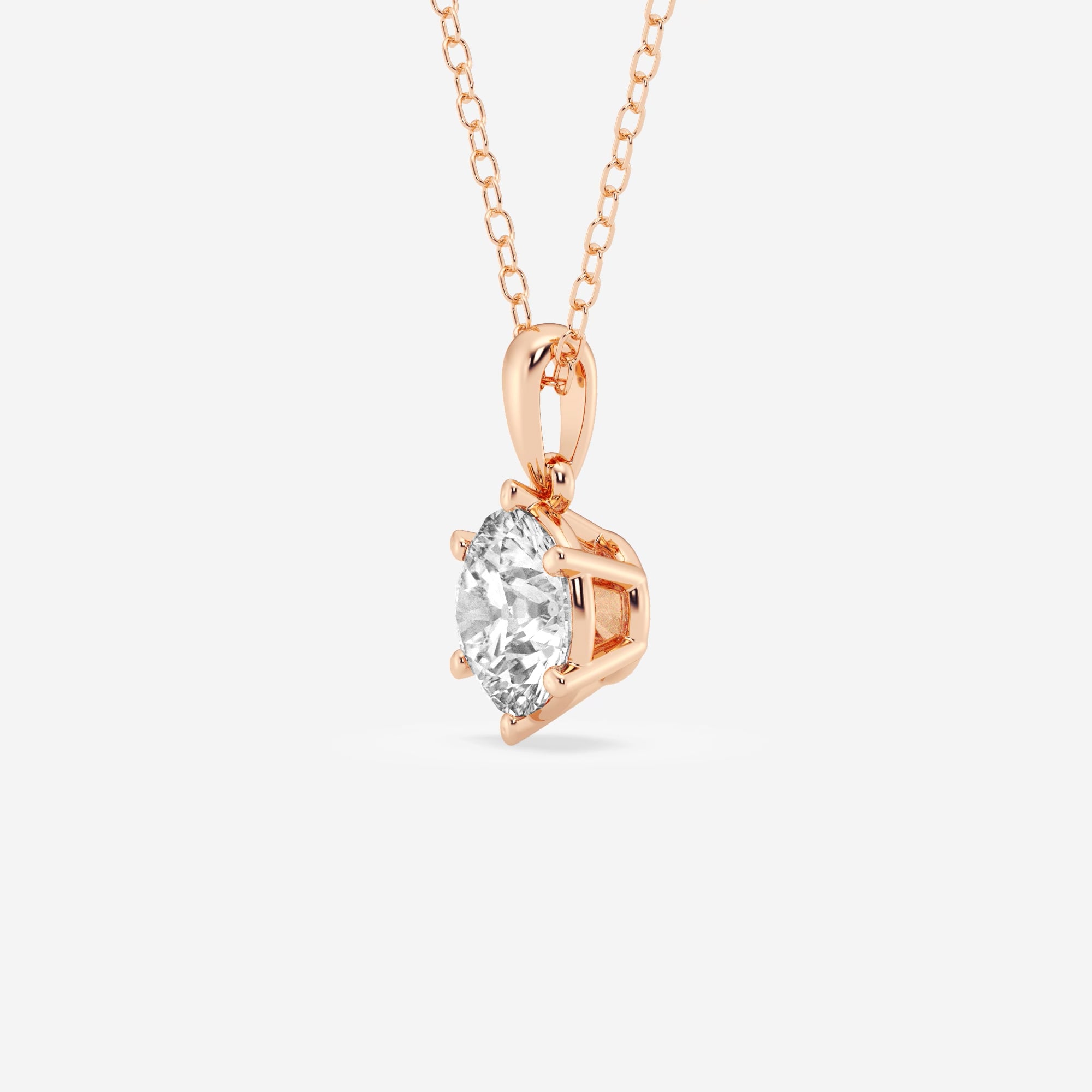 product video for 1 ctw Round Lab Grown Diamond Six-Prong Solitaire Pendant with Adjustable Chain