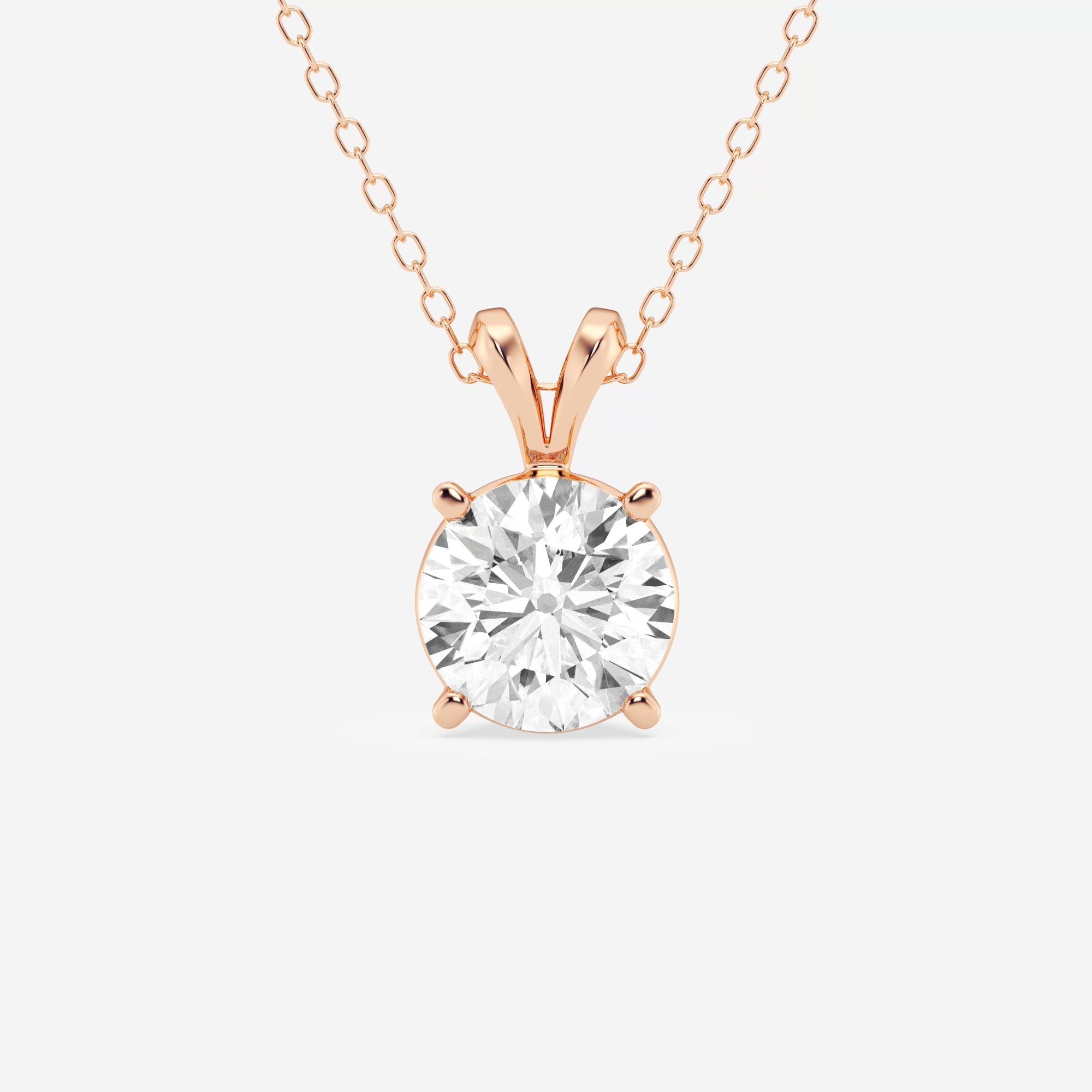 product video for 2 ctw Round Lab Grown Diamond Split Bail Solitaire Pendant with Adjustable Chain