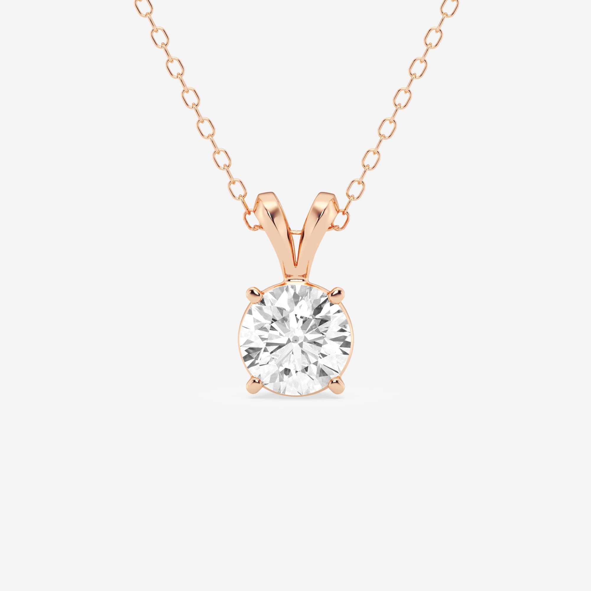 product video for 1 ctw Round Lab Grown Diamond Split Bail Solitaire Pendant with Adjustable Chain
