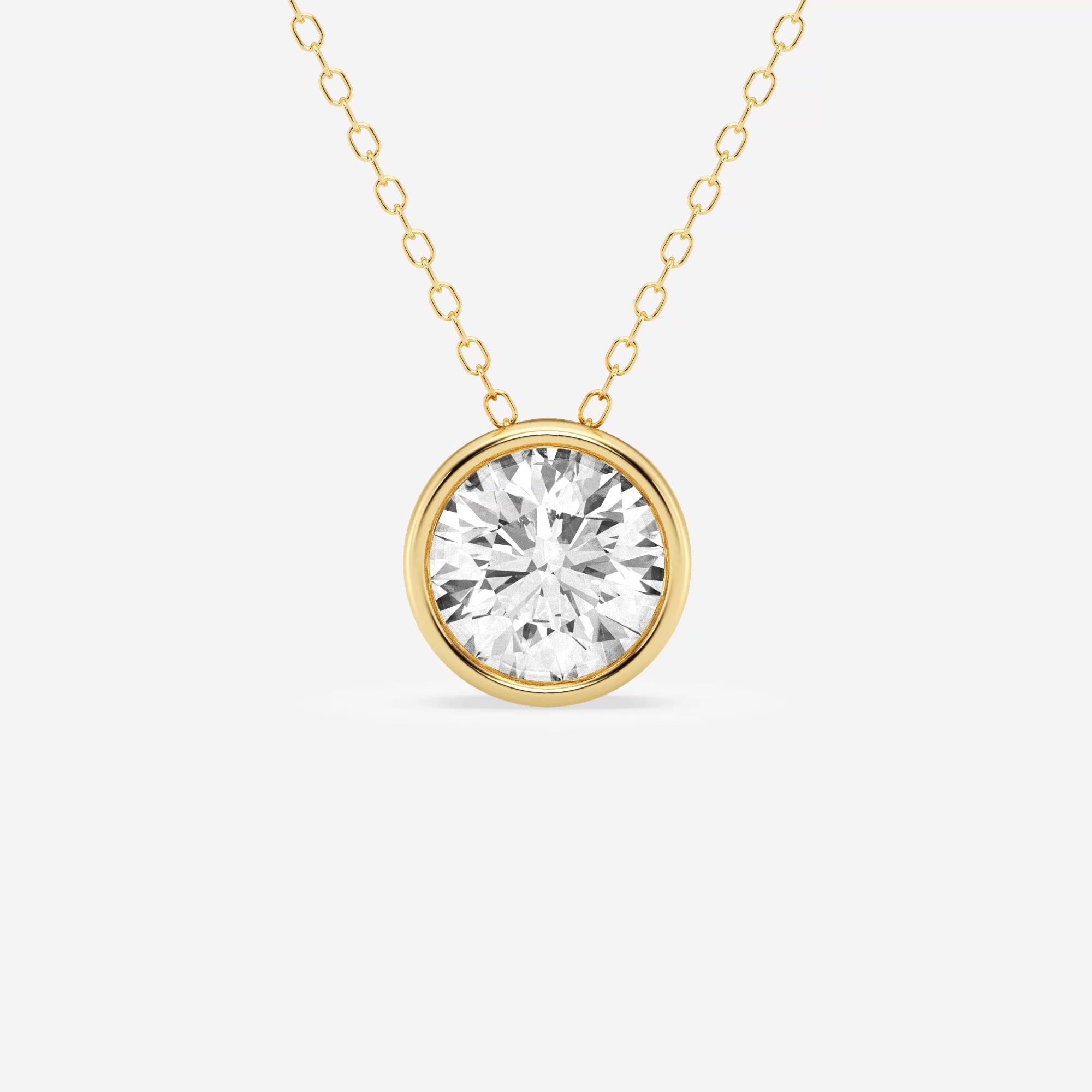 product video for 2 ctw Round Lab Grown Diamond Bezel Set Solitaire Pendant with Adjustable Chain