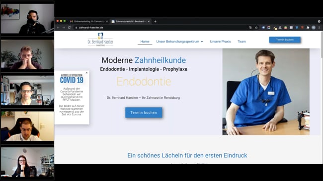 Google My Business & kreative Anstöße für Zahnärtzte mit Malte 16.09.21