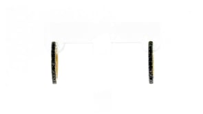 25 ct. t.w. Black Diamond Hoop Earrings in 14kt Yellow Gold