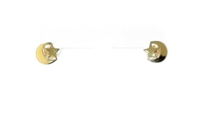 14kt Yellow Gold Star and Moon Earrings