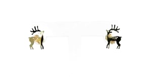 14kt Yellow Gold Reindeer Earrings
