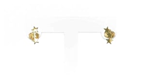 14kt Yellow Gold Star Ear Climbers