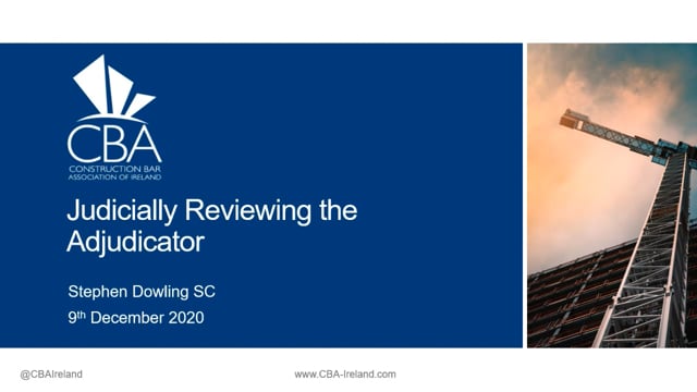 Judicially Reviewing the Adjudicator