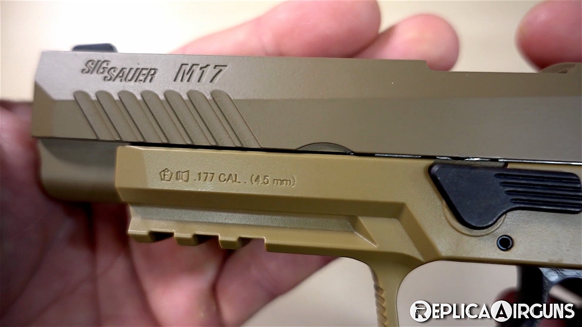 Sig Sauer M17 ASP CO2 Blowback Pellet Pistol Table Top Review