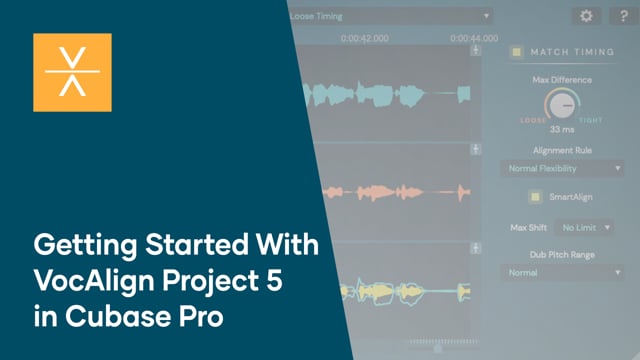 Getting Started With VocAlign Project 5 in Cubase Pro