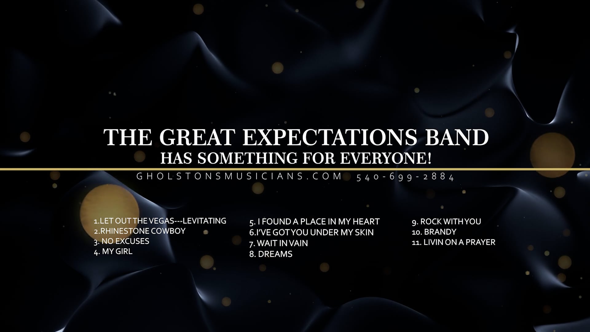 Promotional video thumbnail 1 for The Great Expectations Band