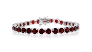 19.20 ct. t.w. Garnet Tennis Bracelet in Sterling Silver