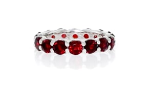 4.50 ct. t.w. Garnet Eternity Band in Sterling Silver