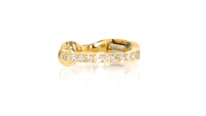 Diamond-Accented Single Ear Cuff in 14kt Yellow Gold