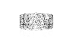3.00 ct. t.w. Diamond Three-Row Ring in 14kt White Gold
