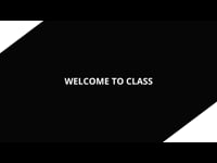 1.1 Welcome to Class