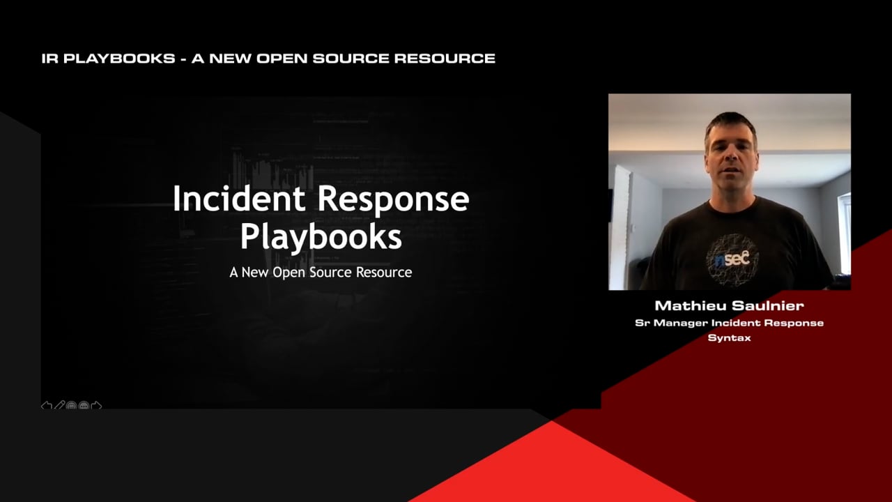 IR Playbooks – A New Open Source Resource