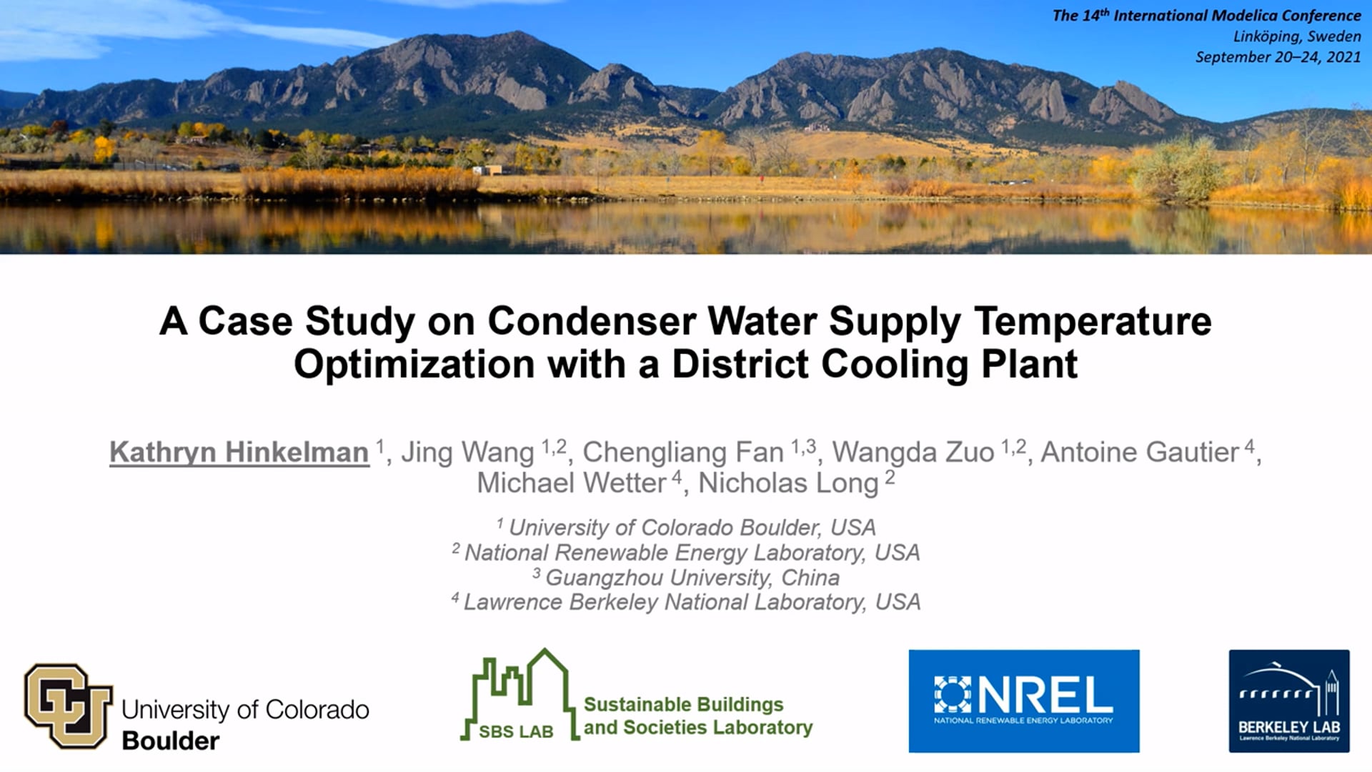 A Case Study on Condenser Water Supply Temperature Optimization with a ...