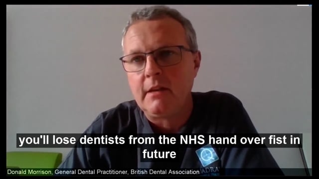 GDP Donald Morrison from BDA Scotland giving evidence at the Health, Social Care, and Sport Committee.