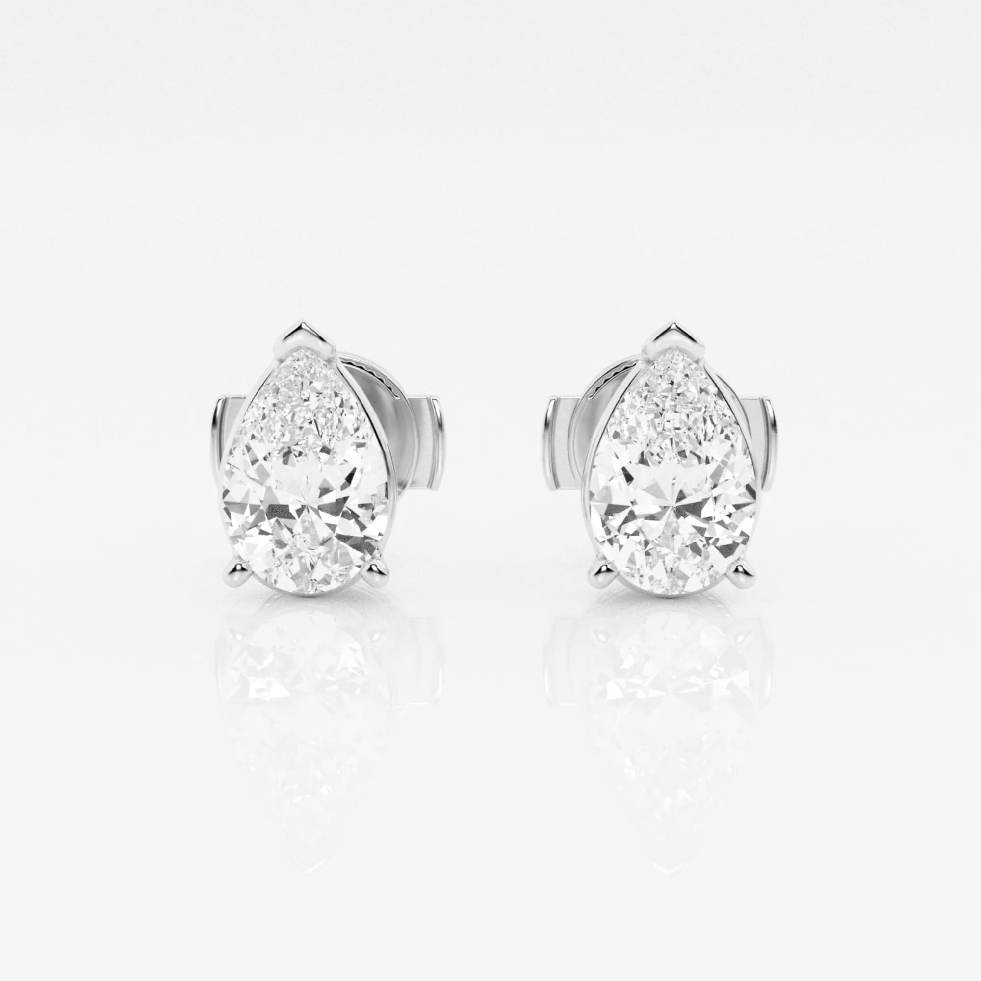 product video for 1 1/2 ctw Pear Lab Grown Diamond Solitaire Certified Stud Earrings