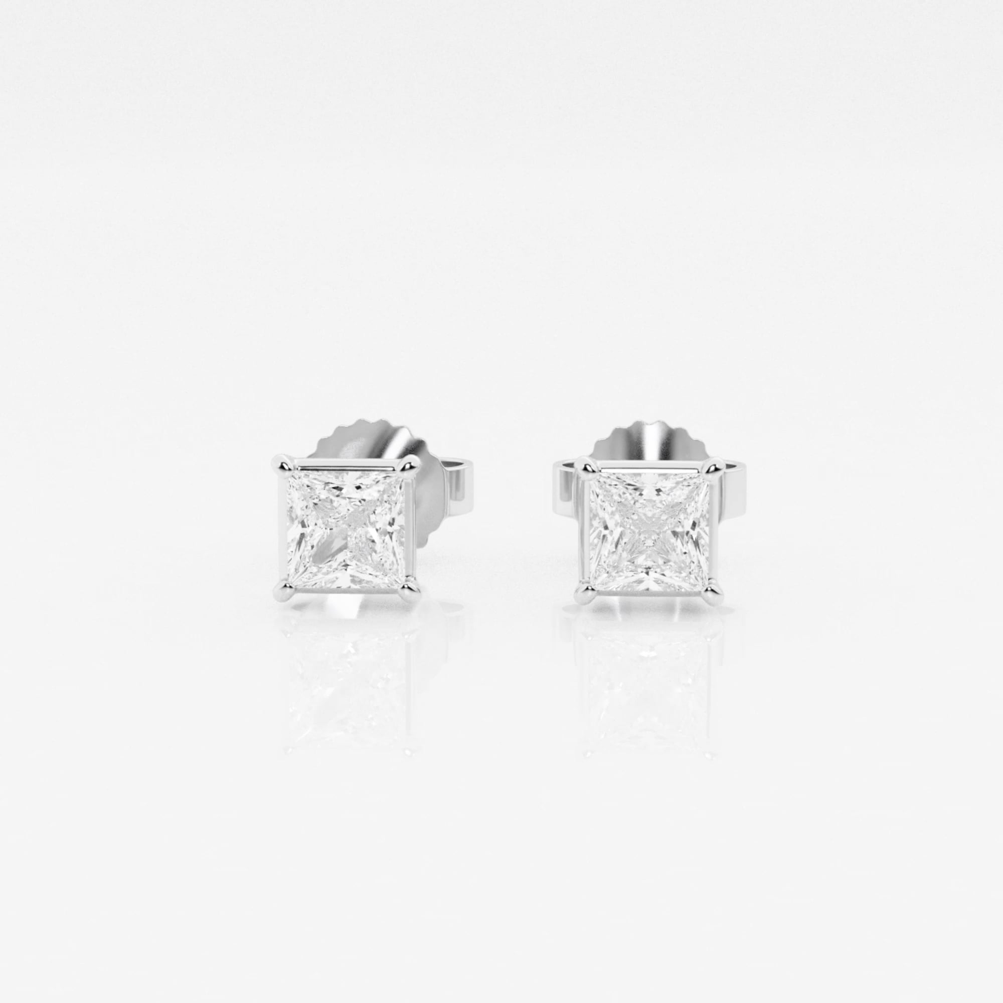 product video for 1/2 ctw Princess Lab Grown Diamond Solitaire Stud Earrings
