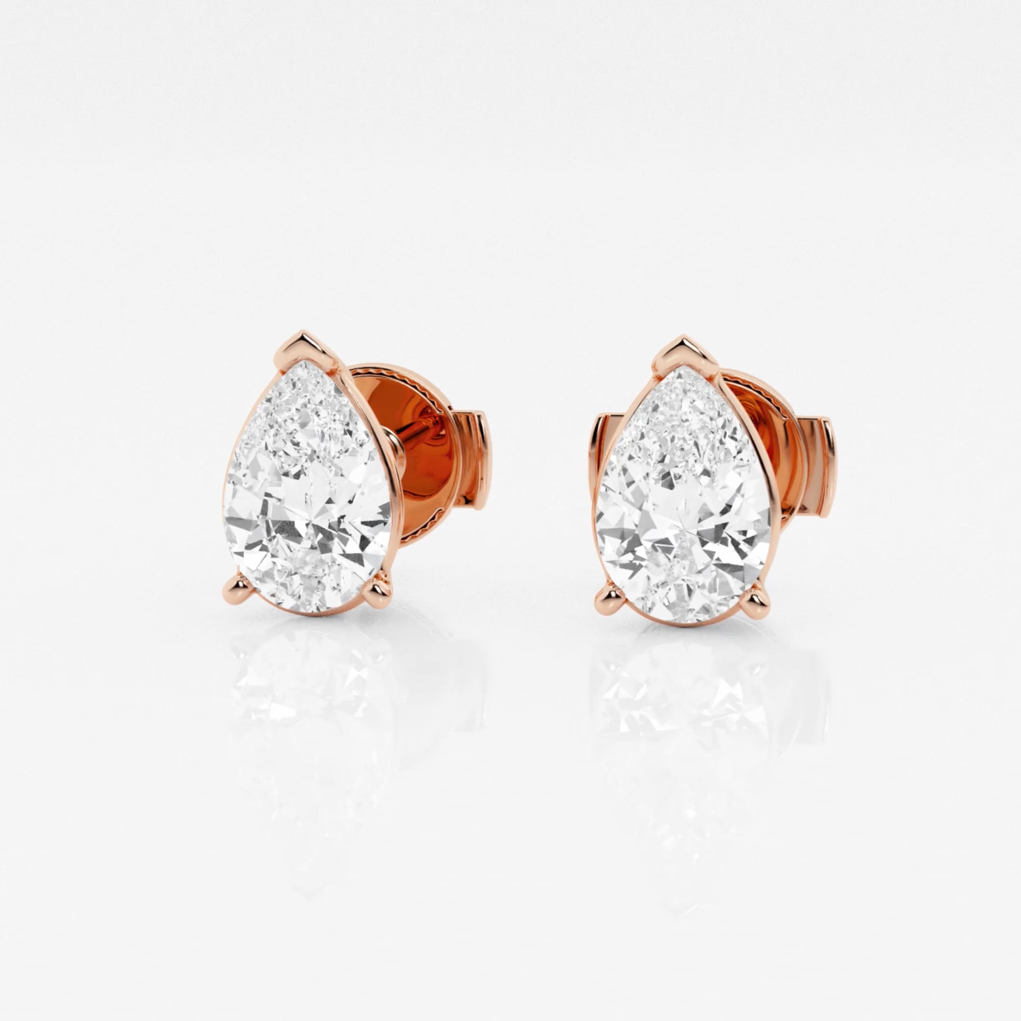 product video for 1 1/2 ctw Pear Lab Grown Diamond Solitaire Certified Stud Earrings