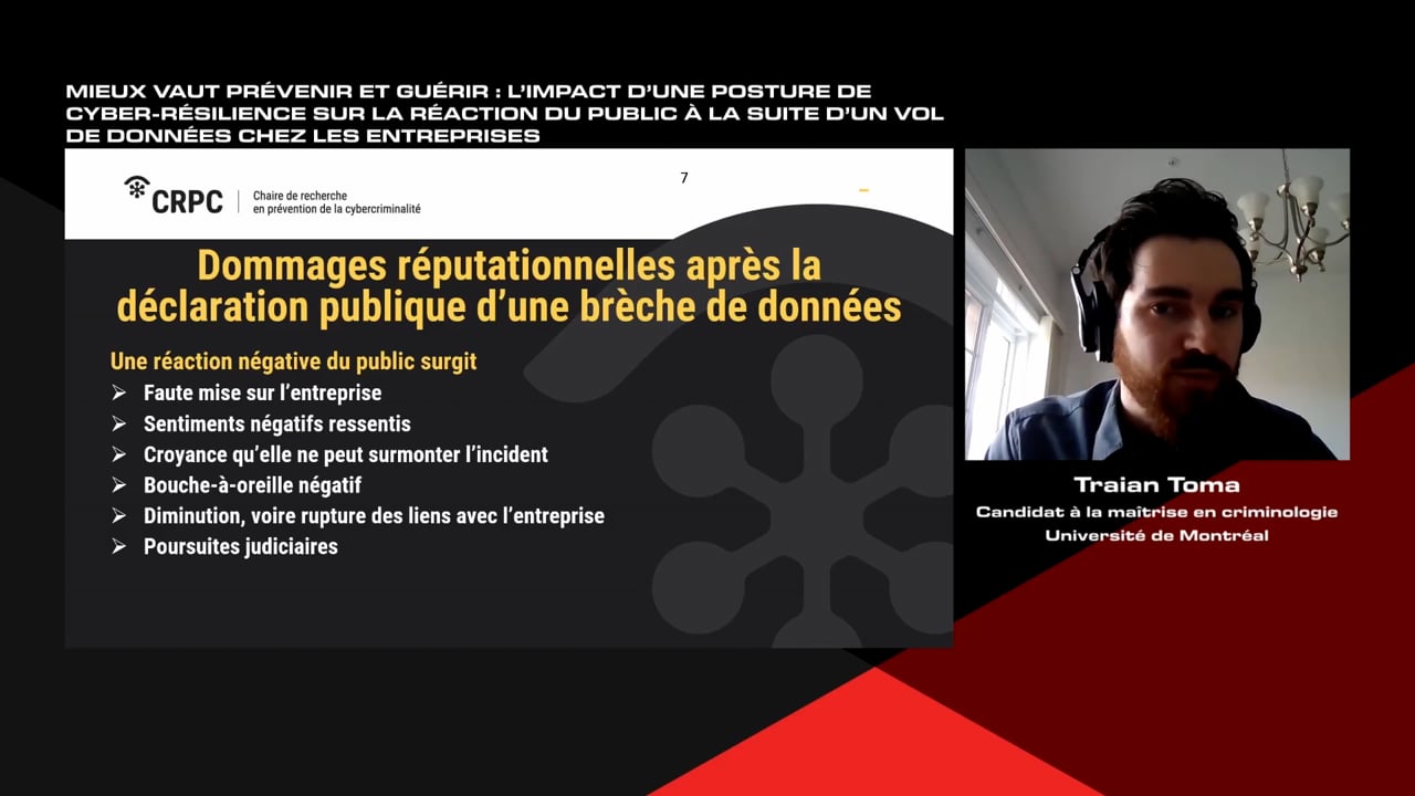Mieux vaut prévenir ET guérir : l’impact d’une posture de cyber-résilience sur la réaction du public à la suite d’un vol de données chez les entreprises