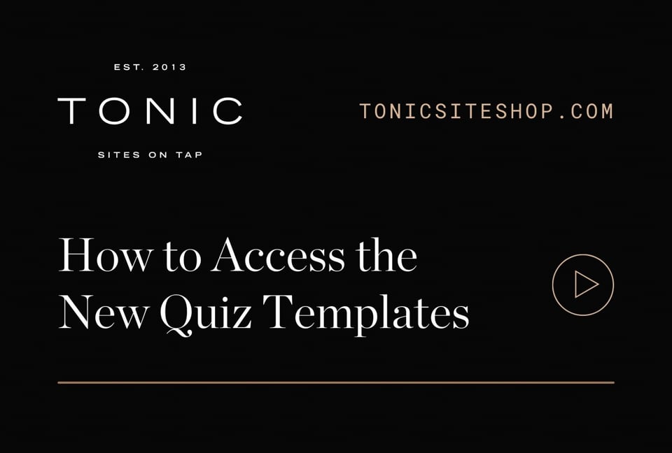 NEW UPDATE: How to access the new quiz templates