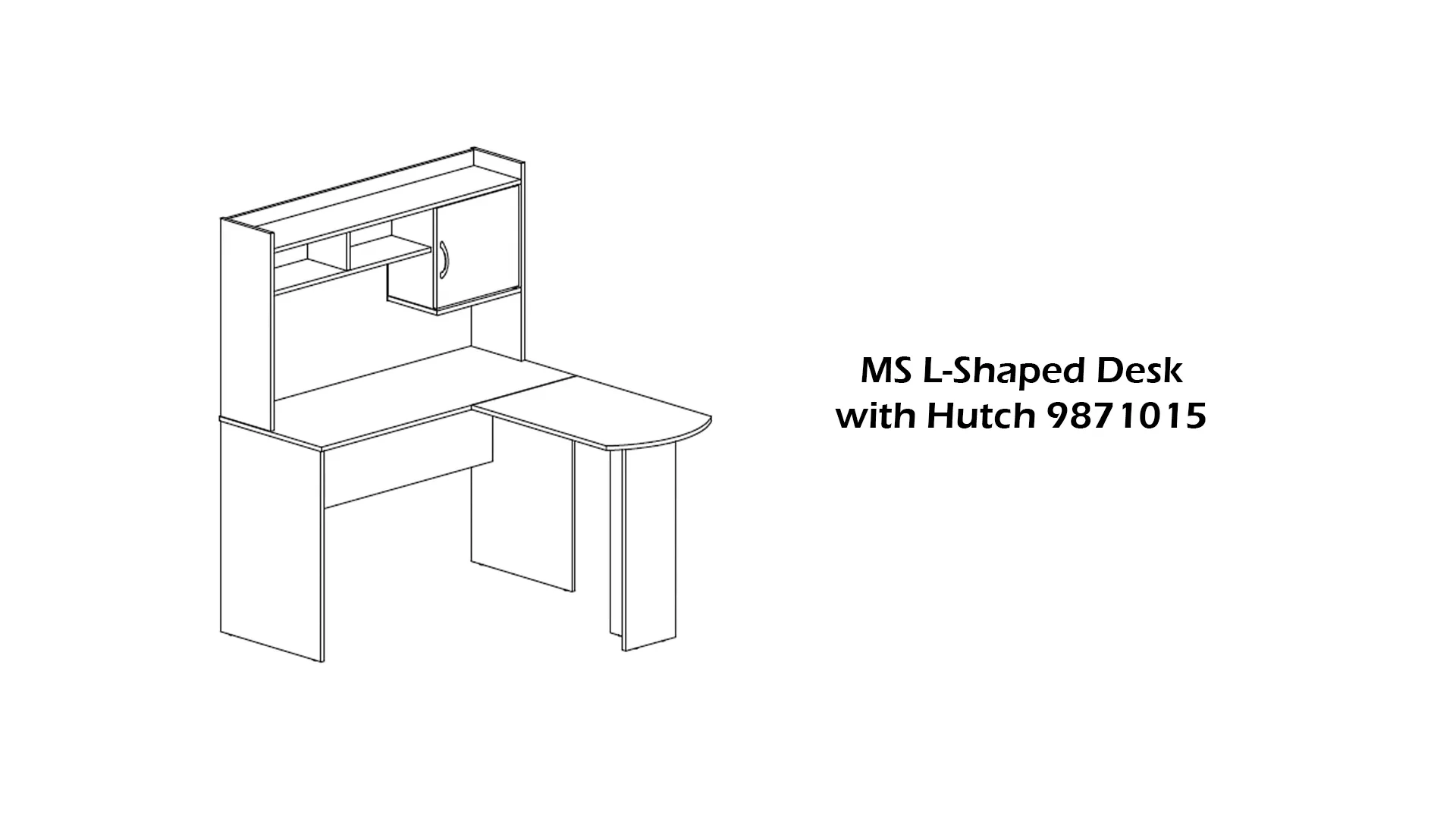 Mainstay l shaped desk deals with hutch