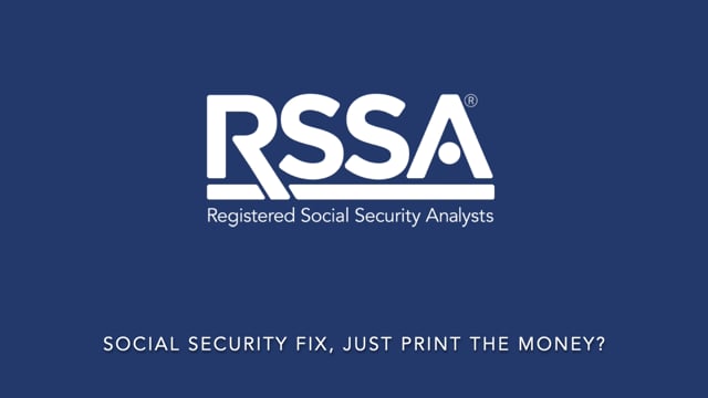 Social Security Fix, Just Print the Money?