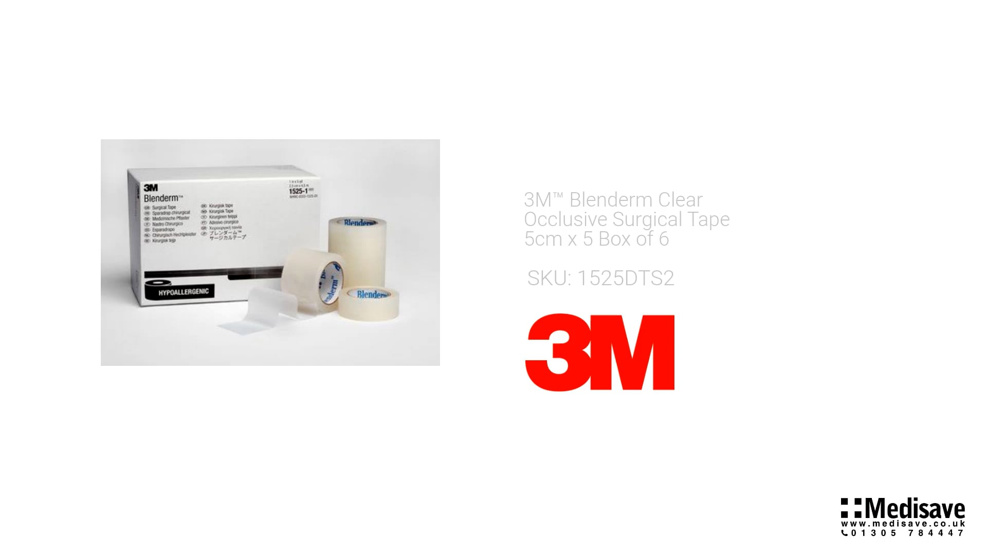 3M™ Blenderm Clear Occlusive Surgical Tape 5cm x 5 Box of 6 1525DTS2 .mp4 on Vimeo