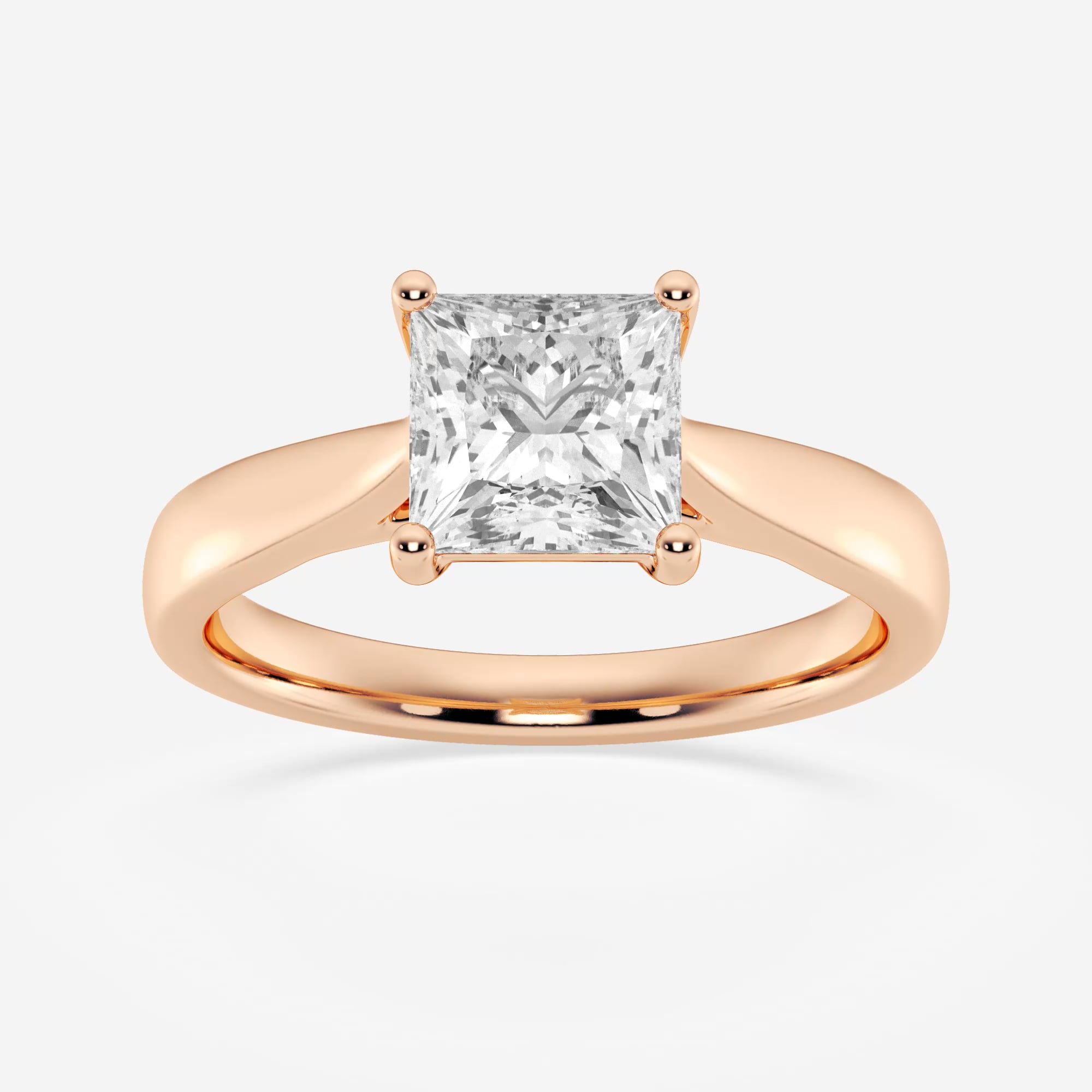 product video for 1 1/2 ctw Princess Lab Grown Diamond Trellis Solitaire Engagement Ring
