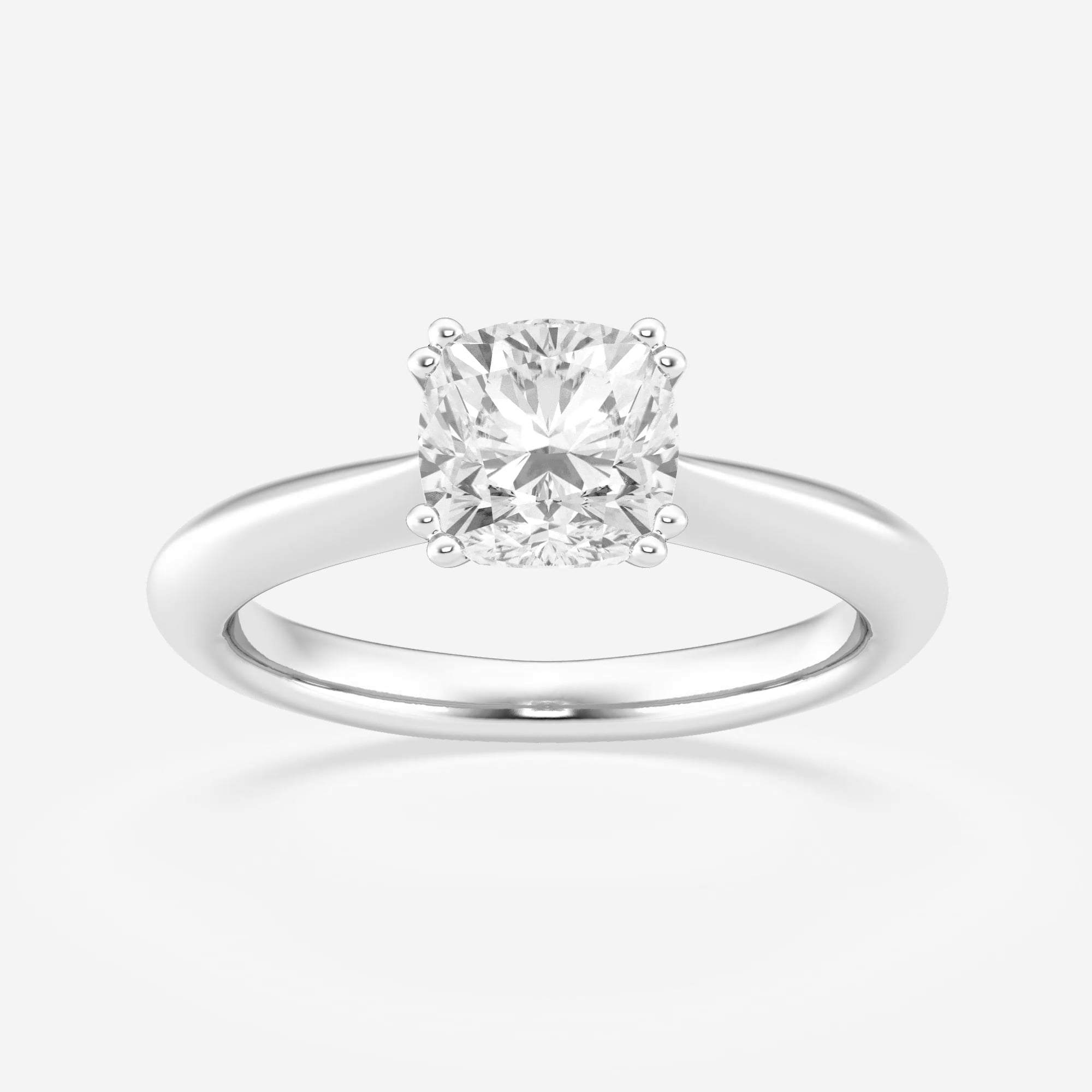 product video for 2 ctw Cushion Lab Grown Diamond Double Prong Low Profile Solitaire Engagement Ring