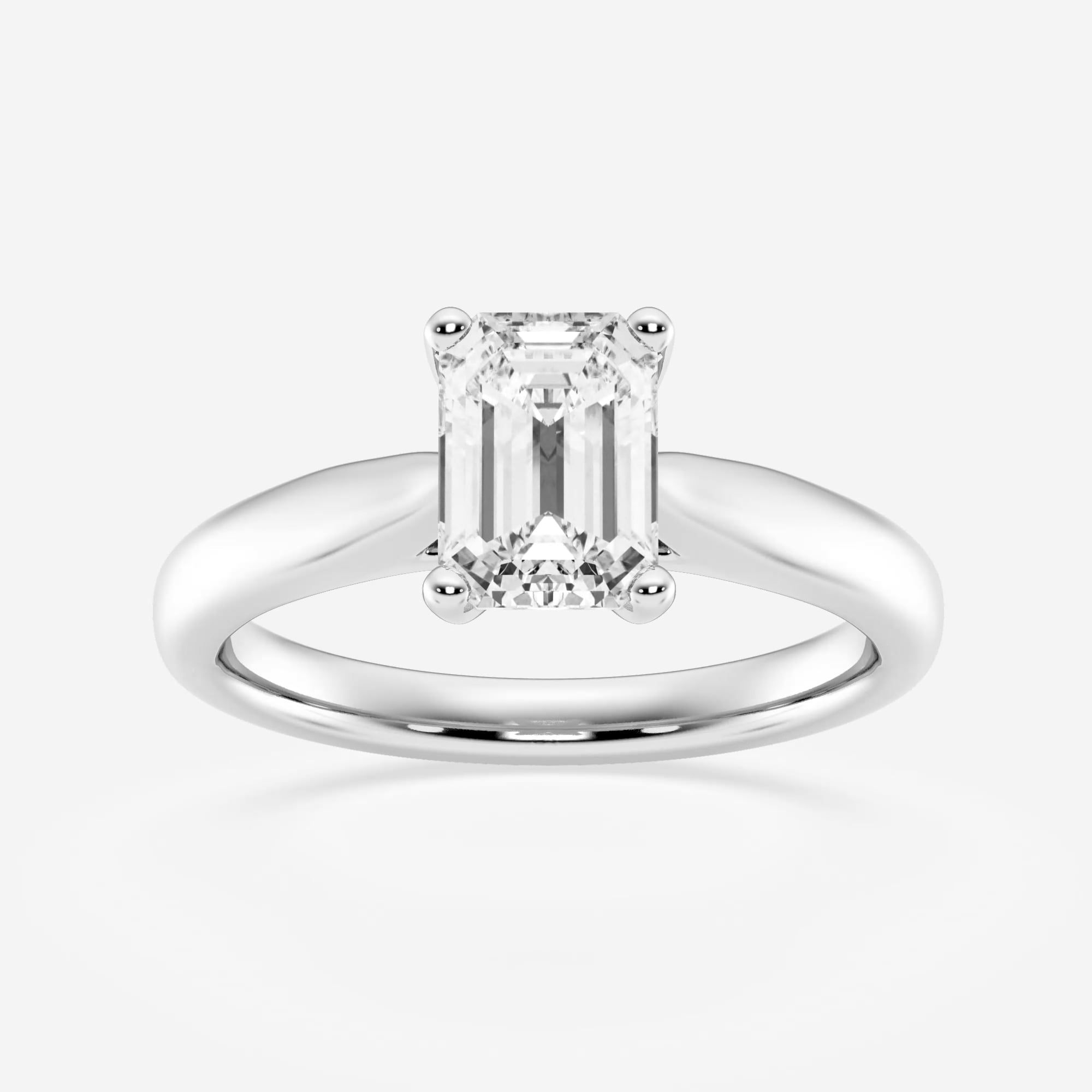 product video for 1 1/2 ctw Emerald Lab Grown Diamond Cathedral Solitaire Engagement Ring