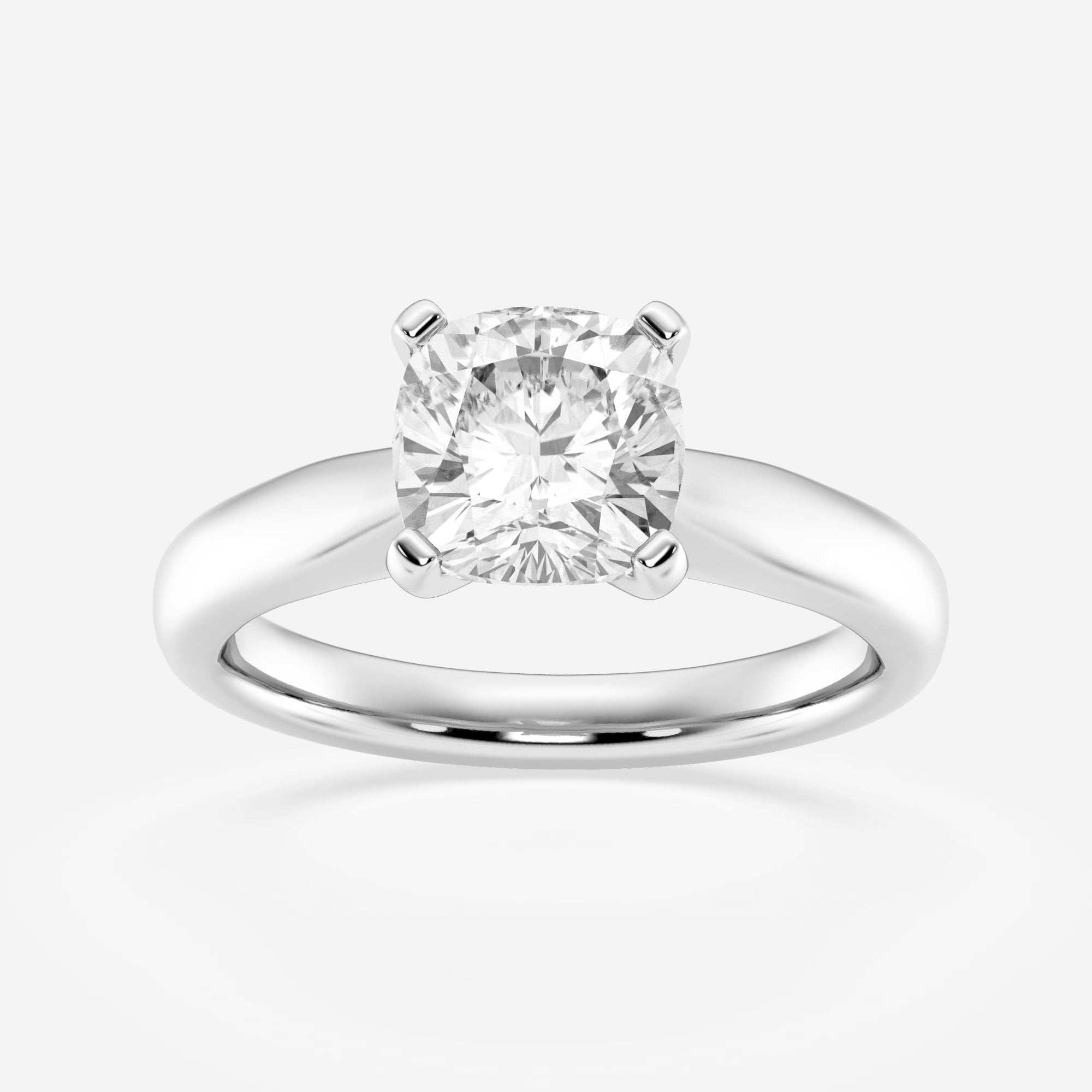 product video for 2 ctw Cushion Lab Grown Diamond Cathedral Solitaire Engagement Ring