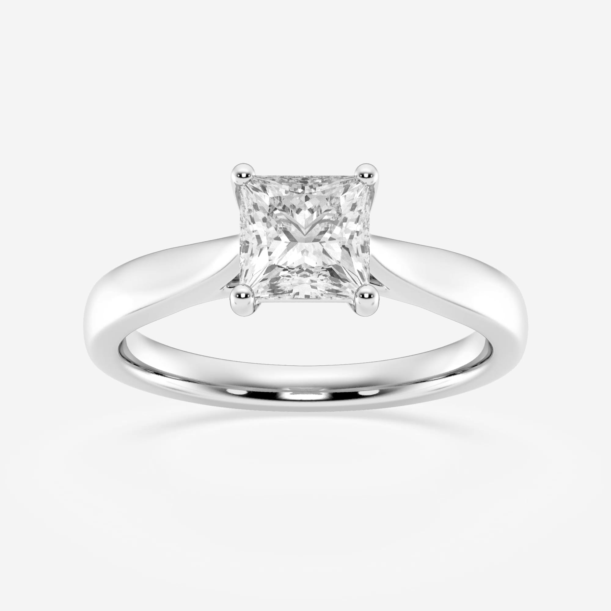 product video for 1 ctw Princess Lab Grown Diamond Trellis Solitaire Engagement Ring