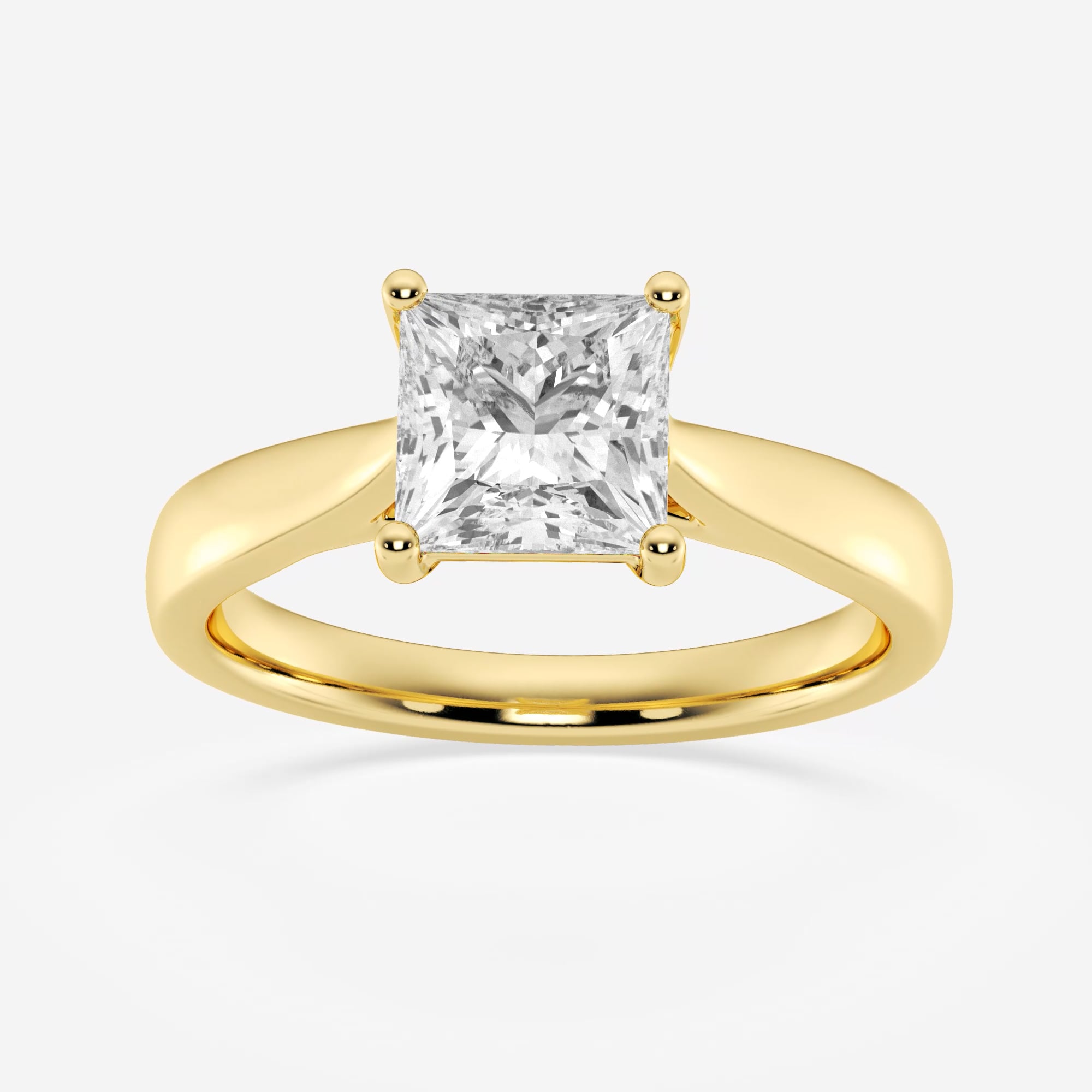 product video for 1 1/2 ctw Princess Lab Grown Diamond Trellis Solitaire Engagement Ring